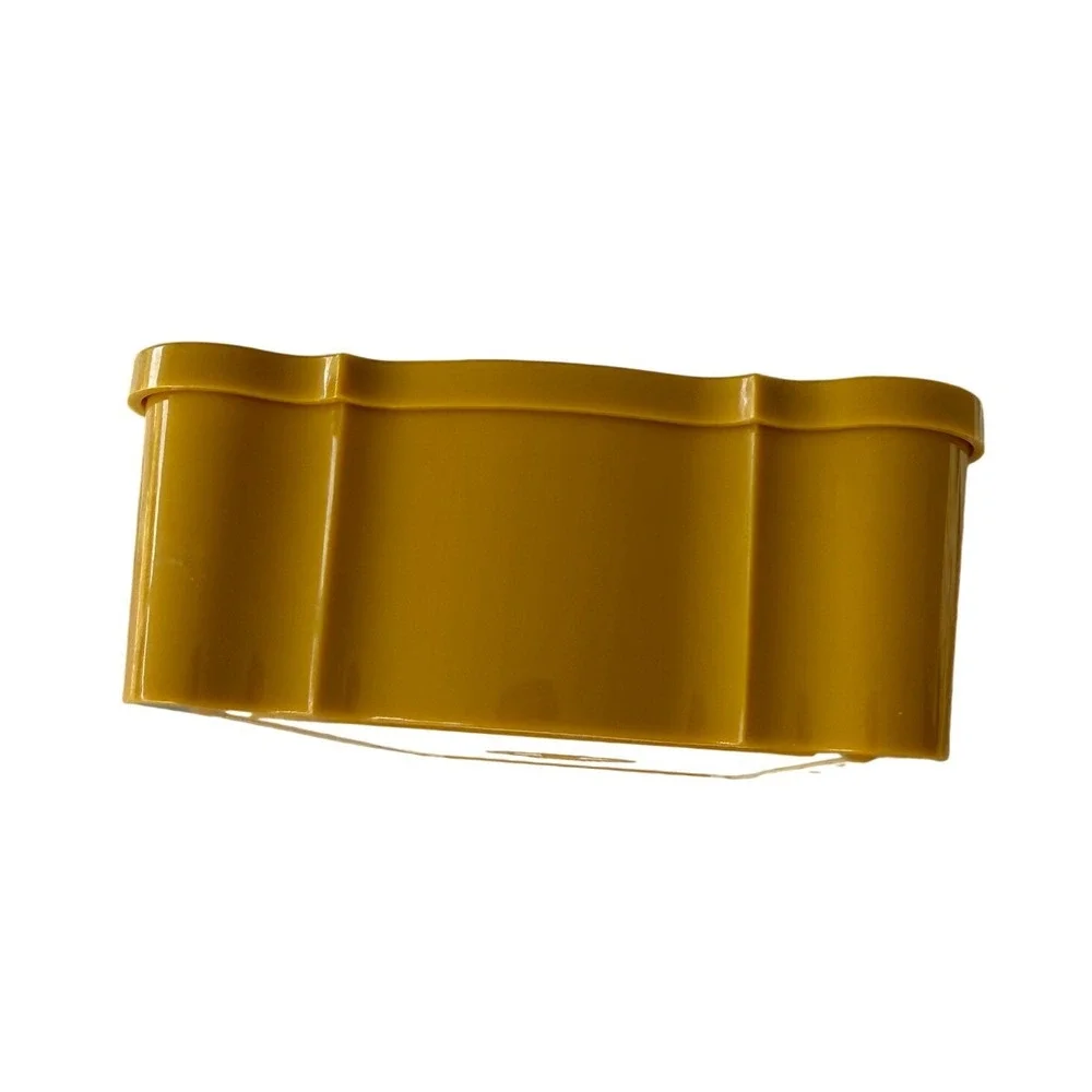 Schwarz Bros Plastics Tissue Holder Vintage Harvest Gold Floral Accent MCM Decor